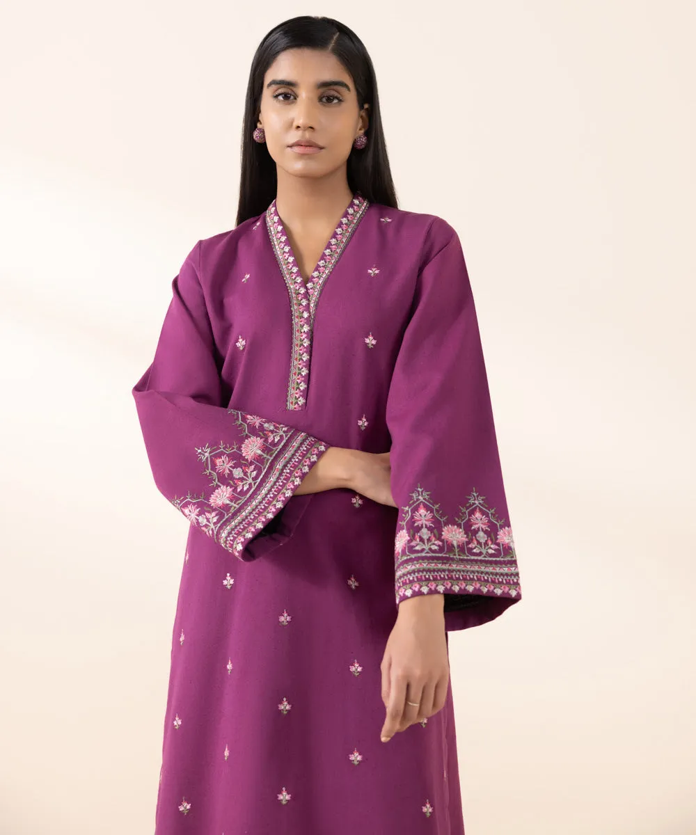 2 Piece - Embroidered Karandi Suit