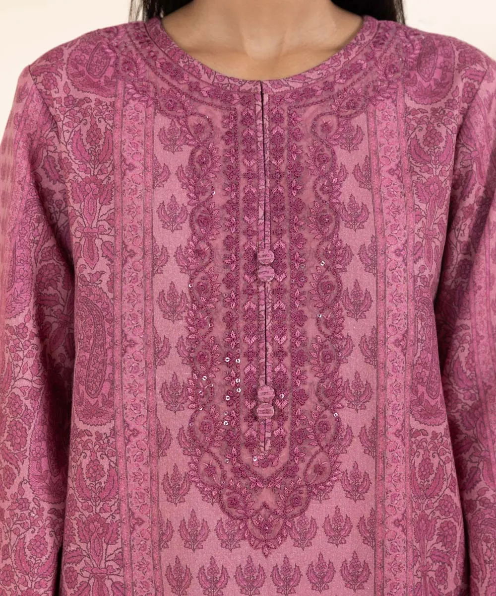 2 Piece - Embroidered Karandi Suit