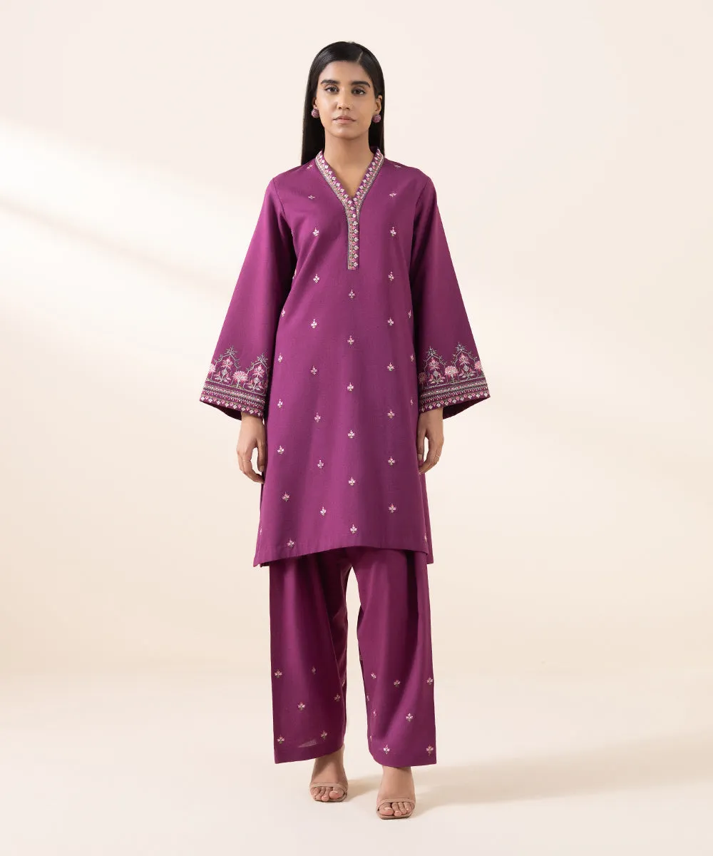 2 Piece - Embroidered Karandi Suit