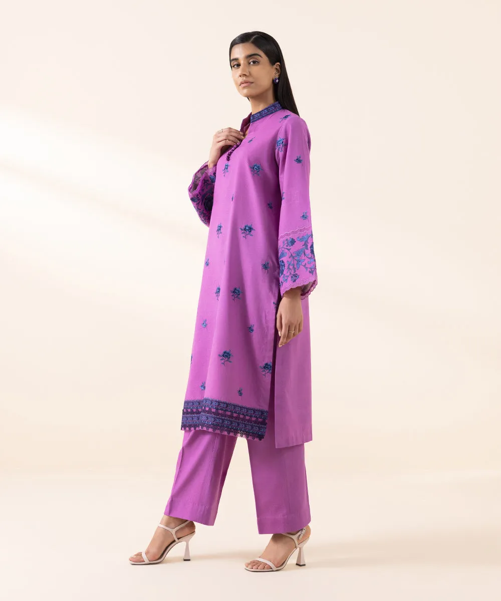 2 Piece - Embroidered Karandi Suit