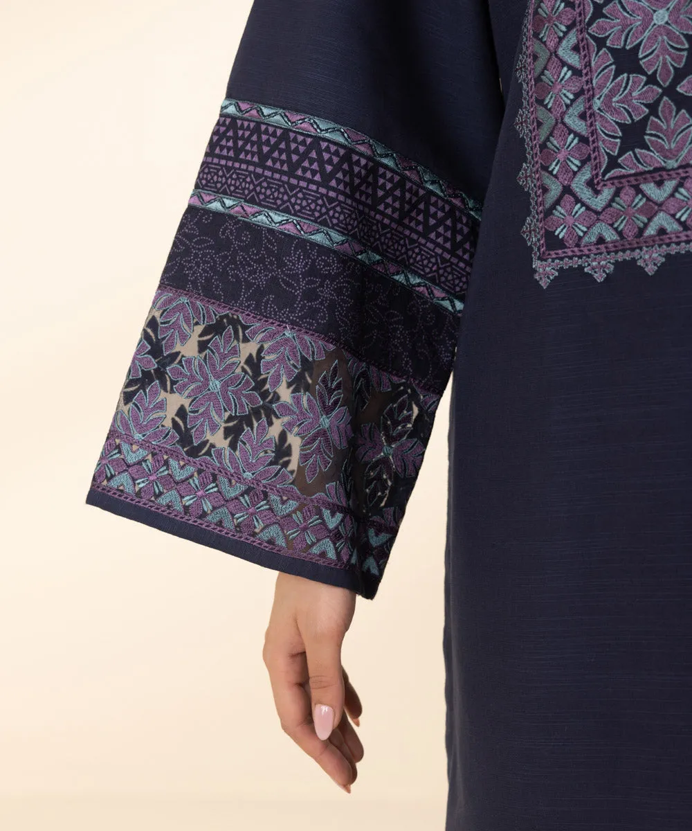 3 Piece - Embroidered Khaddar Suit