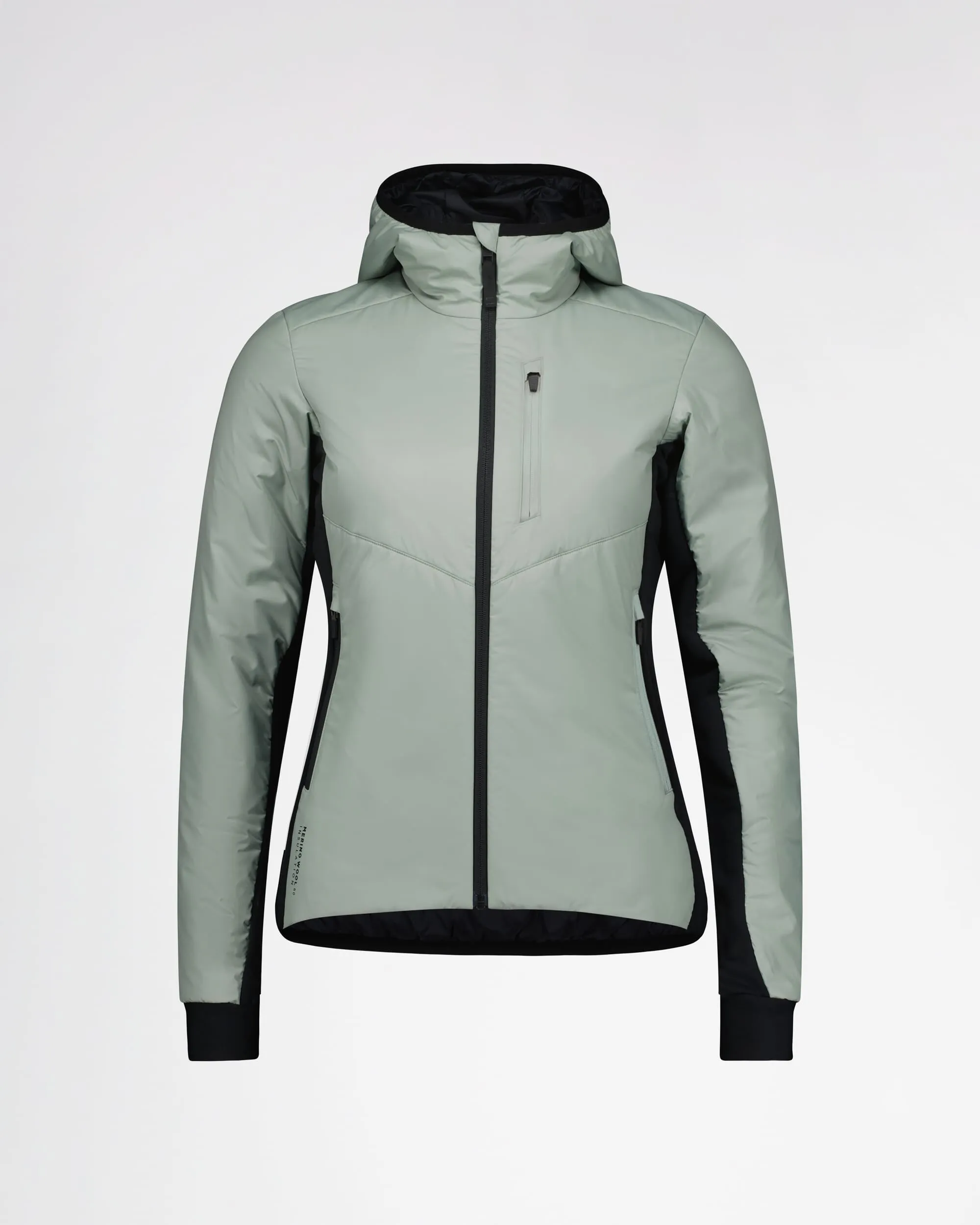 Arete Merino Insulated Hooded Jacket - Eucalyptus