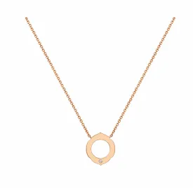 Aura - 1 Diamond Rose Gold Pendant