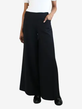 Black wide-leg pocket trousers - size UK 6