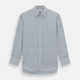 Blue and White Pencil Stripe Mayfair Shirt