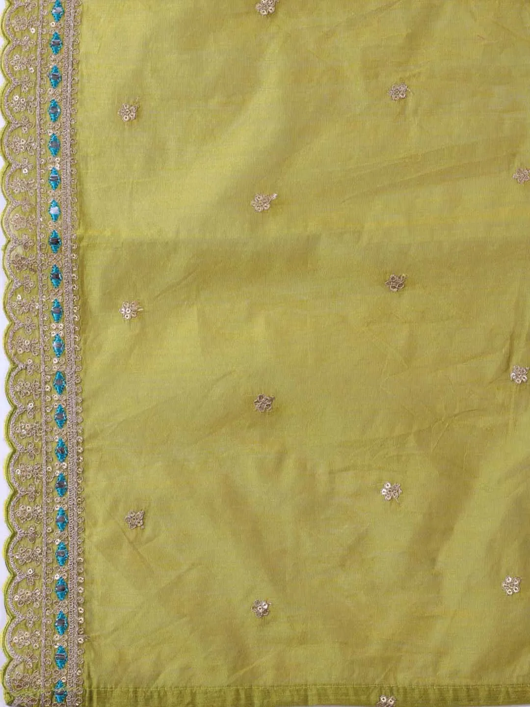 Booti Chanderi Unstitched Suit Piece With Dupatta