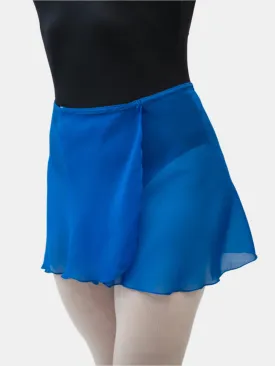 Bright Blue Chiffon Wrap Short Dance Skirt MP301