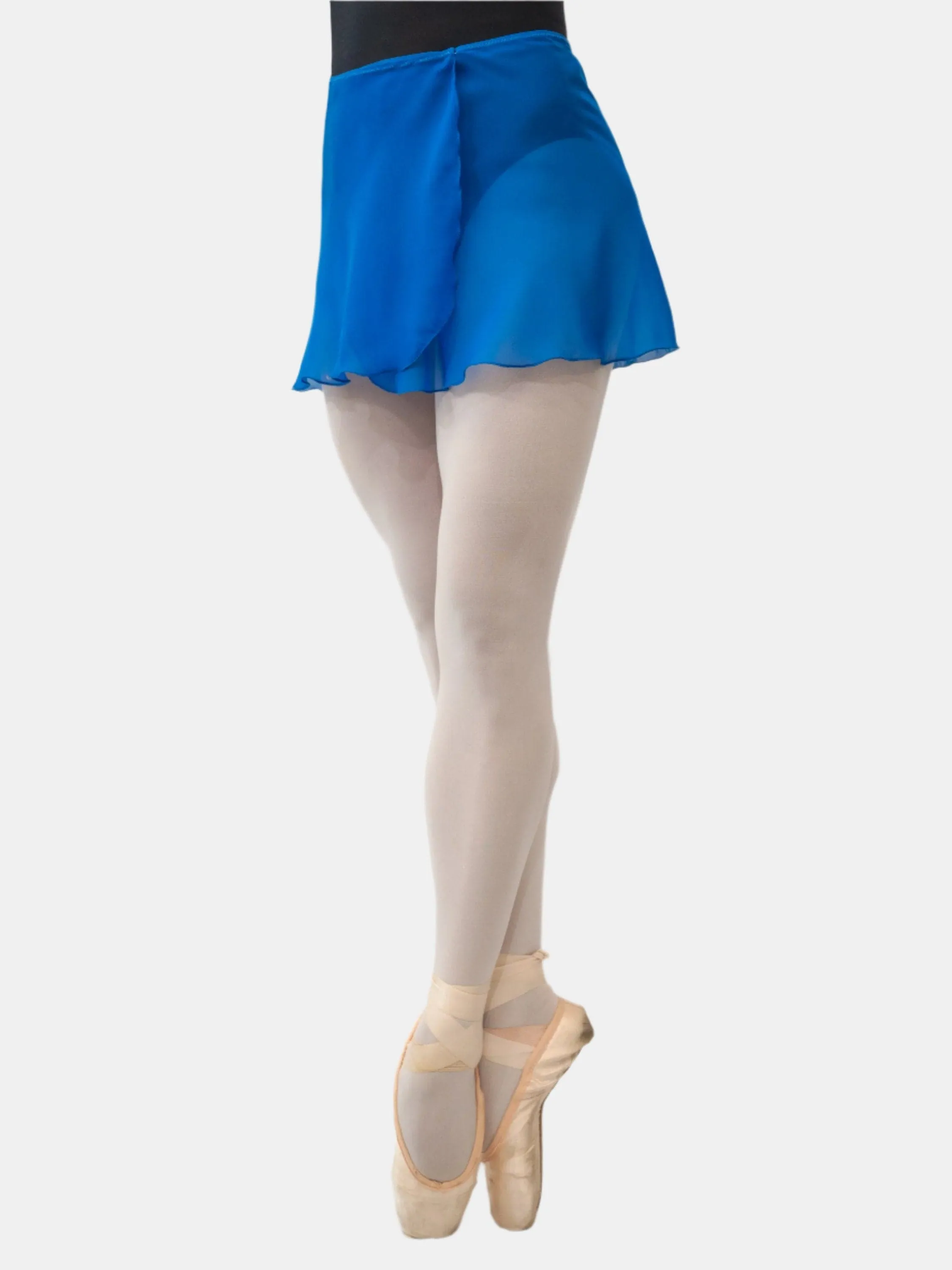 Bright Blue Chiffon Wrap Short Dance Skirt MP301