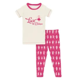 Calypso Ballerina Graphic Tee S/S Pajama Set w/Pants