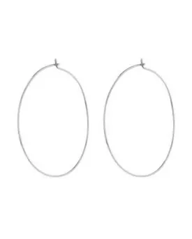 Capri Wire Hoops - Silver