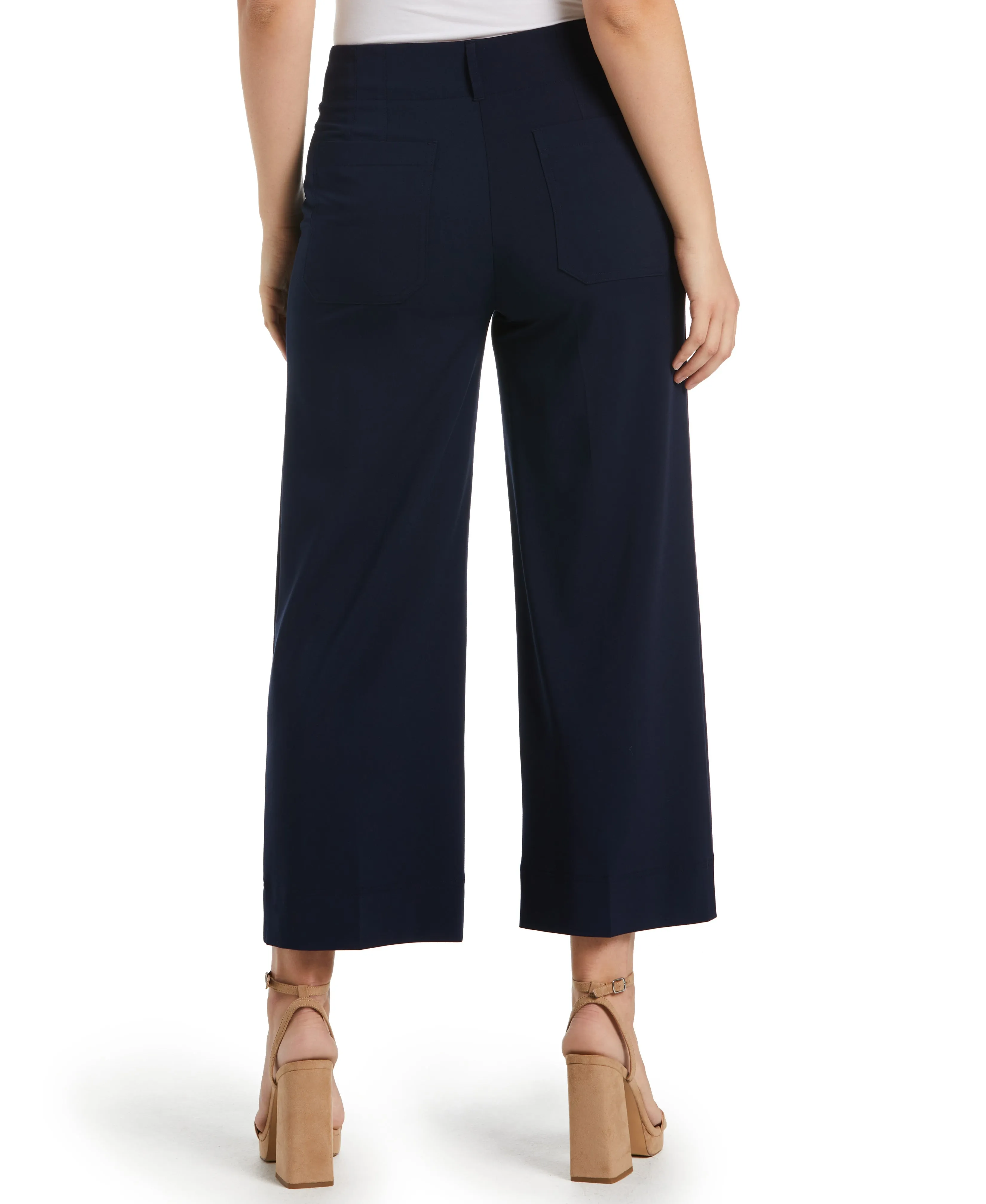 Classic Fit Cropped Column Gabardine Ankle Pant