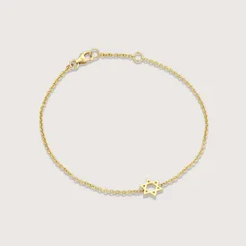 Classic Star Of David Gold Bracelet