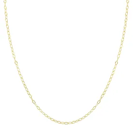 Diamond Cut Oval Cable Chain Necklace, 14k