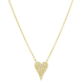 Diamond Pavé Small Heart Necklace 