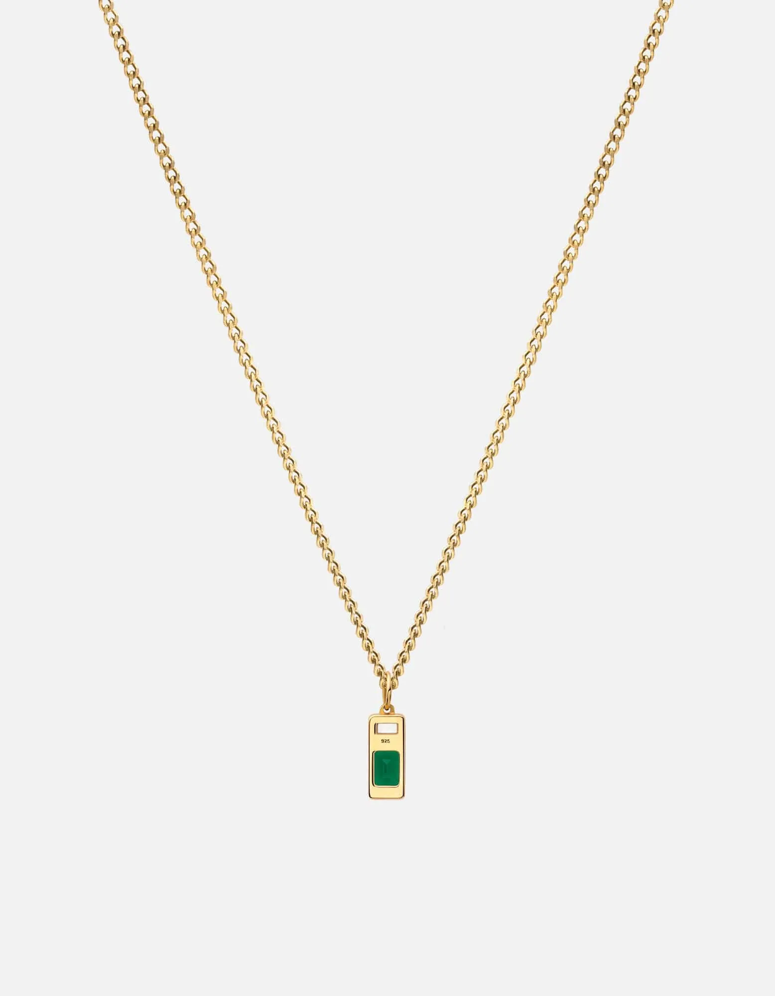 Everett Quartz Necklace, Gold Vermeil/Baguette Sapphire