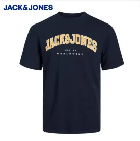 Jack & Jones Caleb Logo Navy T-Shirt Navy