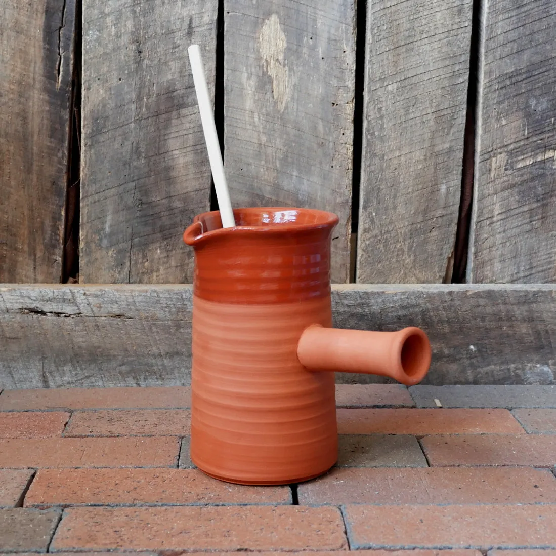 Redware Chocolate Pot