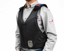 Ride Right Wright Western Saddle Bronc Vest - Black Leather