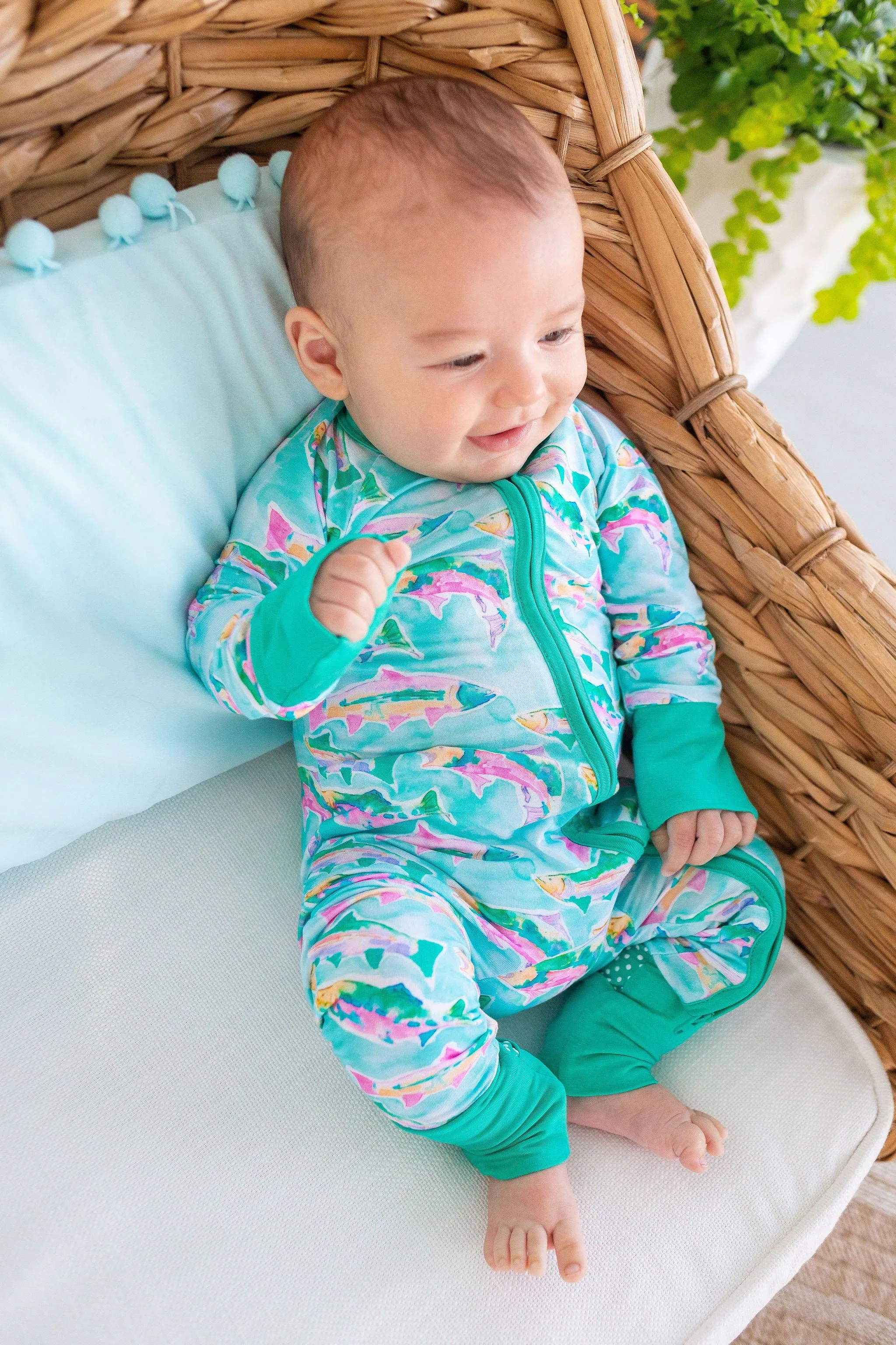 Sweet Bay Clothing - Fish Zipper Onesie